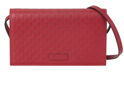 Micro Guccissima Wallet On Strap, front view
